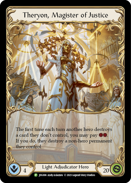 Theryon, Magister of Justice [JDG006] (Promo)  Cold Foil | Chromatic Games