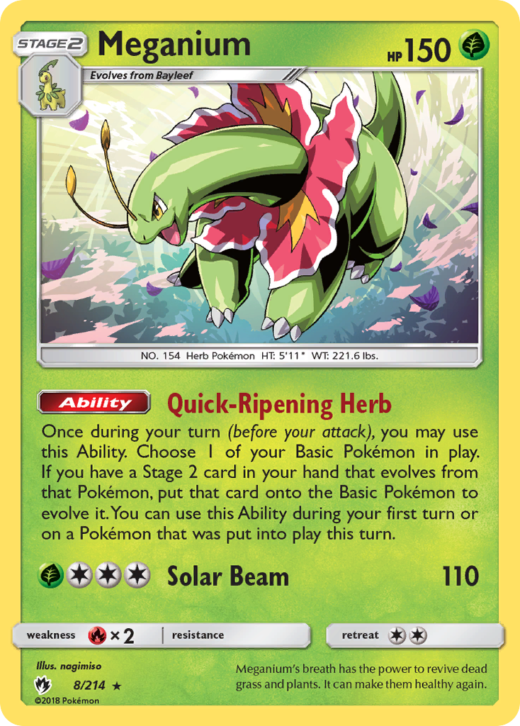 Meganium (8/214) [Sun & Moon: Lost Thunder] | Chromatic Games