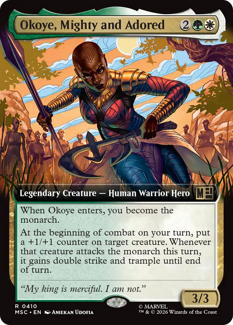 Okoye, Mighty and Adored (Extended Art) [Marvel Super Heroes Commander] | Chromatic Games