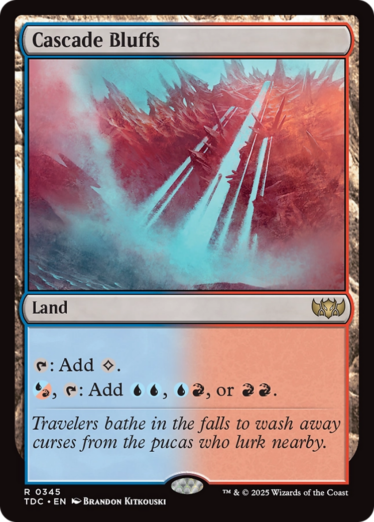Cascade Bluffs [Tarkir: Dragonstorm Commander] | Chromatic Games