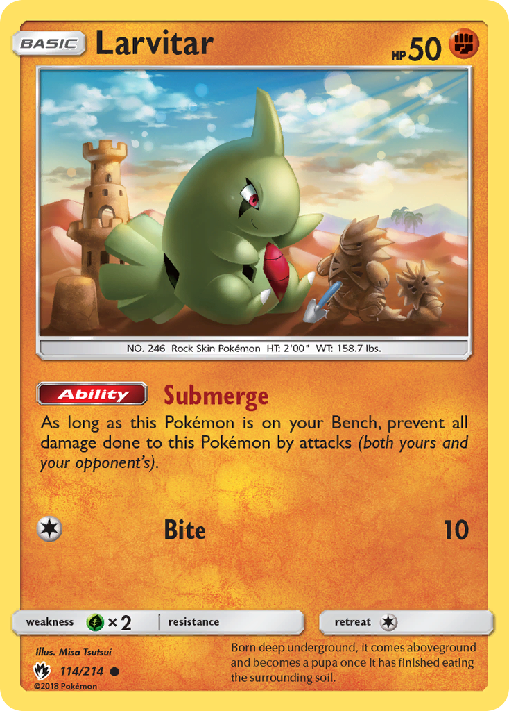 Larvitar (114/214) [Sun & Moon: Lost Thunder] | Chromatic Games