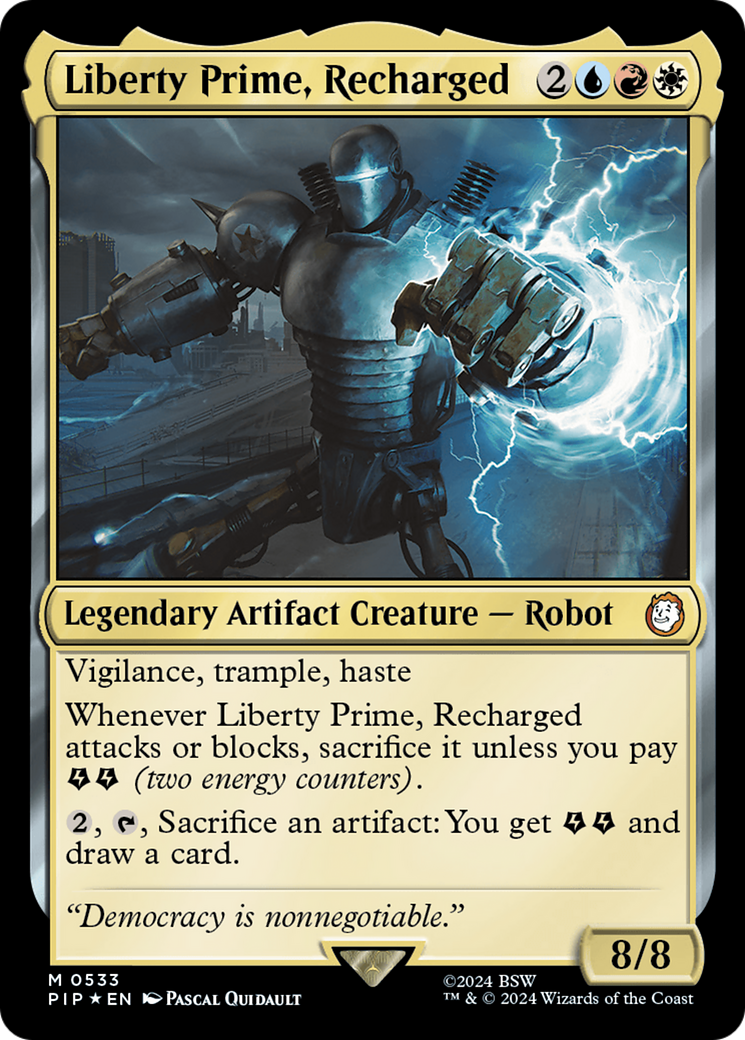 Liberty Prime, Recharged (Surge Foil) [Fallout] | Chromatic Games