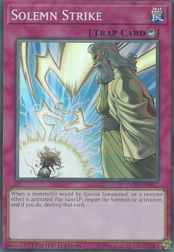 Solemn Strike [COTD-ENSE2] Super Rare | Chromatic Games