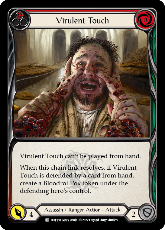 Virulent Touch (Red) [OUT168] (Outsiders)  Rainbow Foil | Chromatic Games