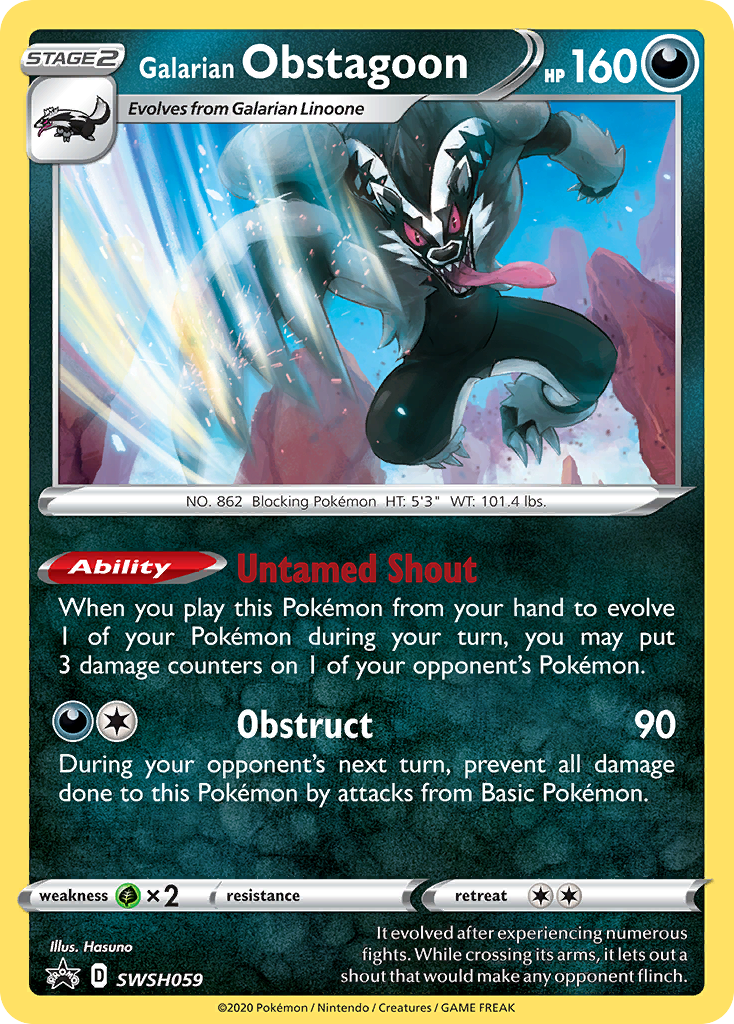 Galarian Obstagoon (SWSH059) [Sword & Shield: Black Star Promos] | Chromatic Games