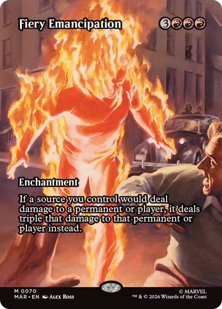 Fiery Emancipation (Borderless) [Marvel Universe: Eternal-Legal] | Chromatic Games