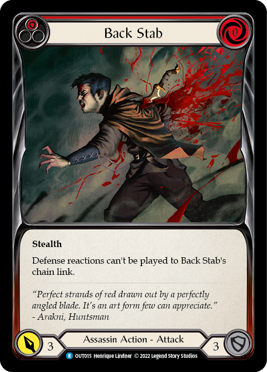 Back Stab (Red) [OUT015] (Outsiders)  Rainbow Foil | Chromatic Games