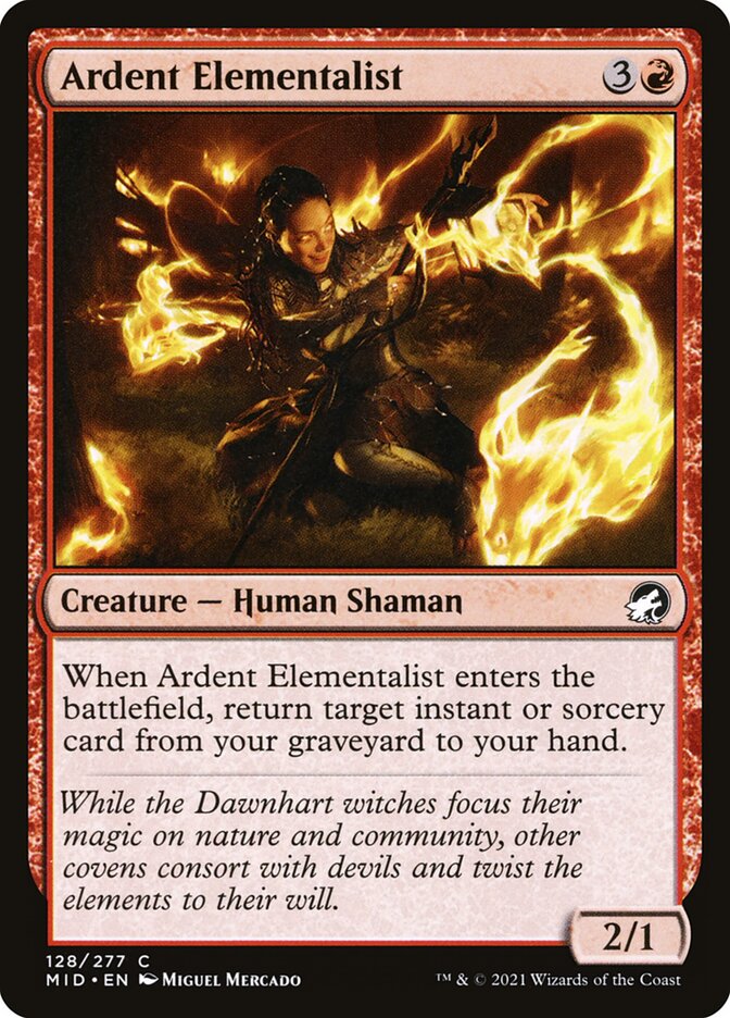 Ardent Elementalist 128 (Innistrad: Midnight Hunt)  | Chromatic Games