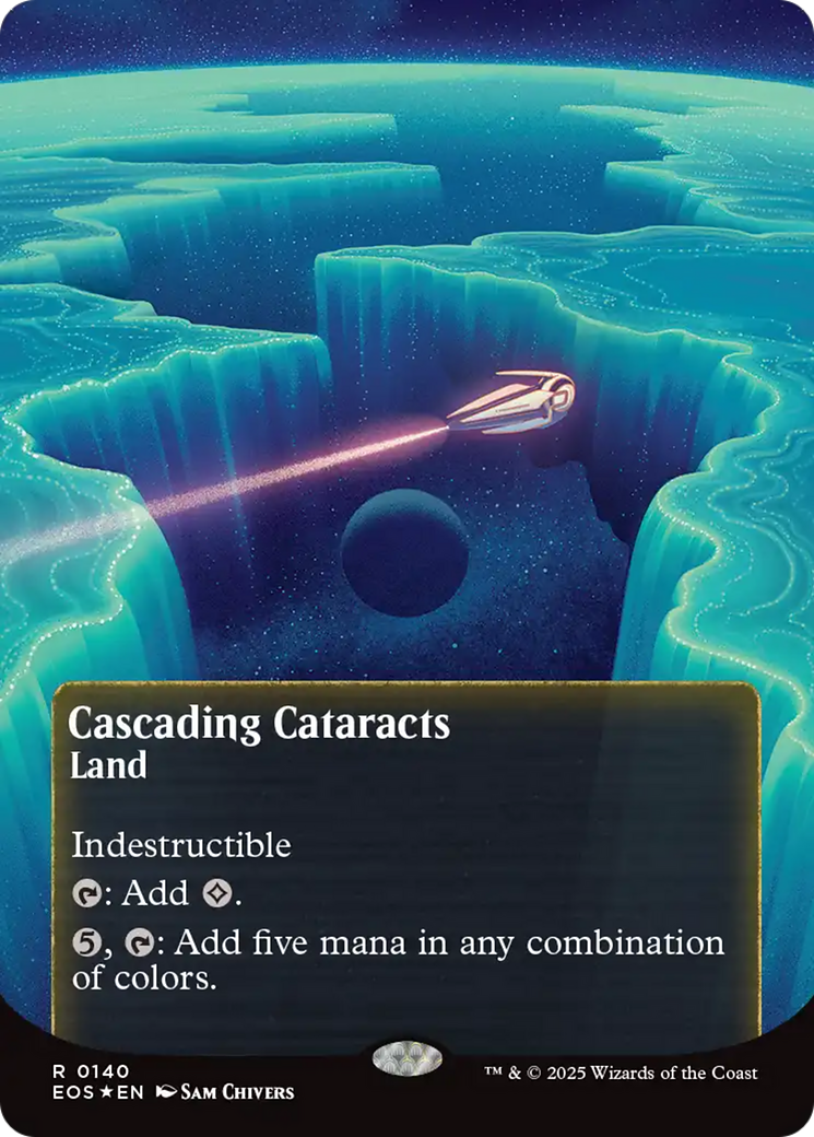 Cascading Cataracts (0140) (Borderless) (Galaxy Foil) [Edge of Eternities: Stellar Sights] | Chromatic Games