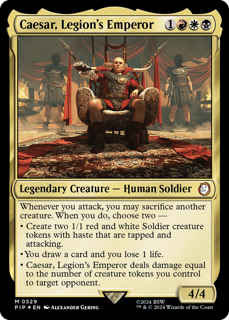 Caesar, Legion's Emperor (Surge Foil) [Fallout] | Chromatic Games