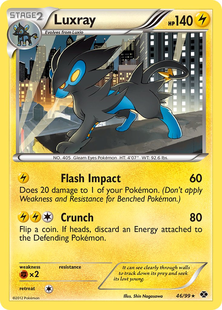 Luxray (46/99) (Cracked Ice Holo) (Blister Exclusive) [Black & White: Next Destinies] | Chromatic Games