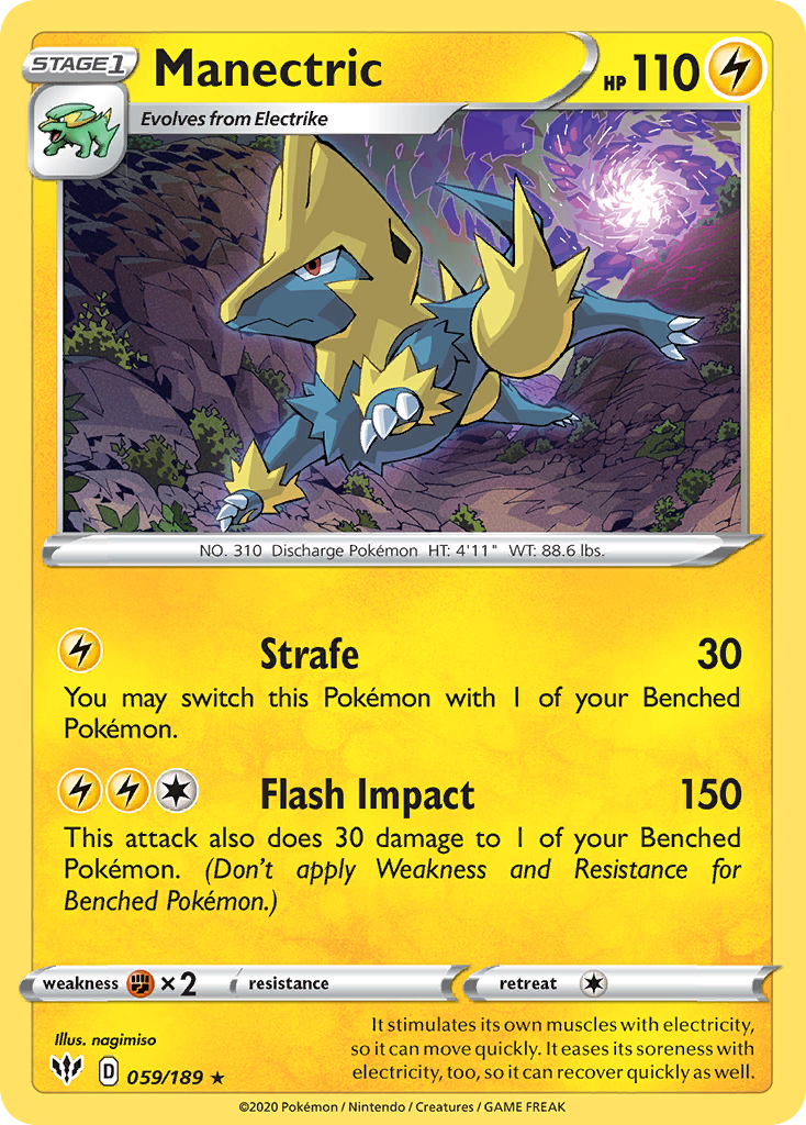 Manectric (059/189) [Sword & Shield: Darkness Ablaze] | Chromatic Games