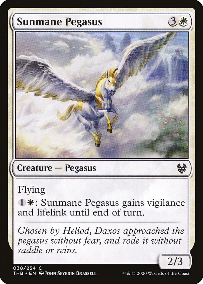 Sunmane Pegasus 38/254 (Theros Beyond Death)  - Foil | Chromatic Games