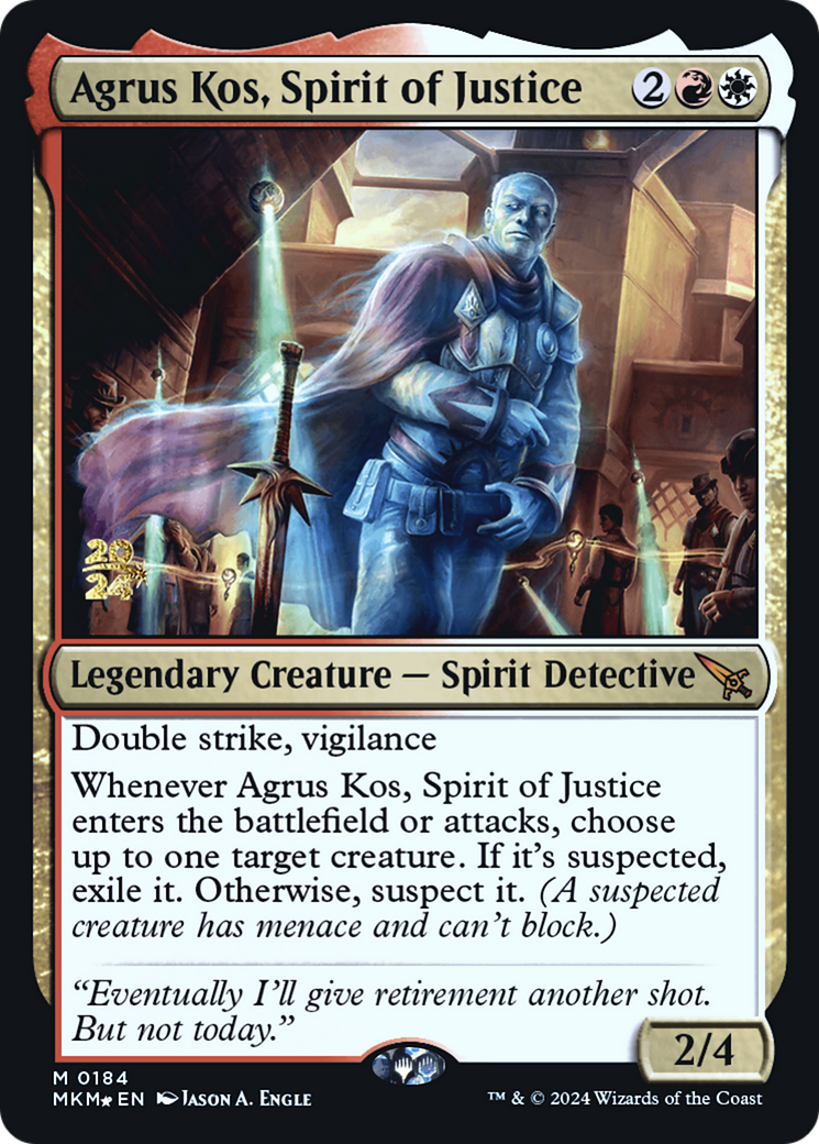 Agrus Kos, Spirit of Justice [Murders at Karlov Manor Prerelease Promos] | Chromatic Games