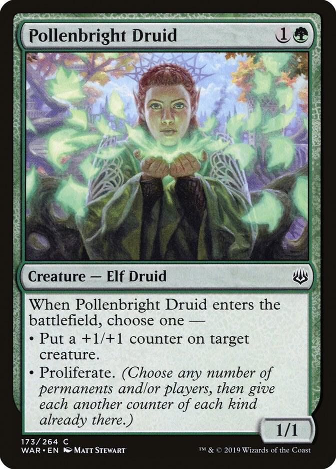 Pollenbright Druid 173/264 (War of the Spark)  | Chromatic Games
