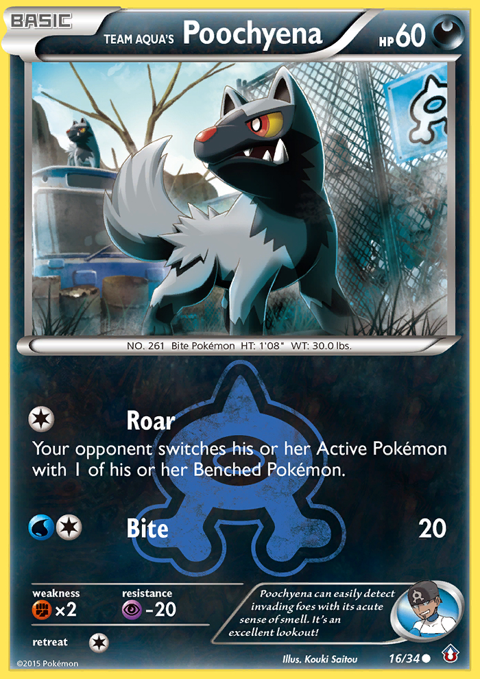 Team Aqua's Poochyena (16/34) [XY: Double Crisis] | Chromatic Games