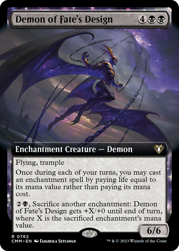 Demon of Fate's Design (Extended Art) [Commander Masters] | Chromatic Games