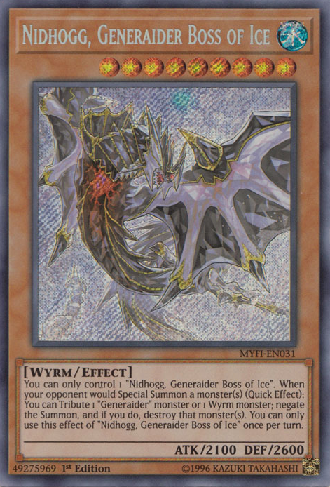 Nidhogg, Generaider Boss of Ice [MYFI-EN031] Secret Rare | Chromatic Games