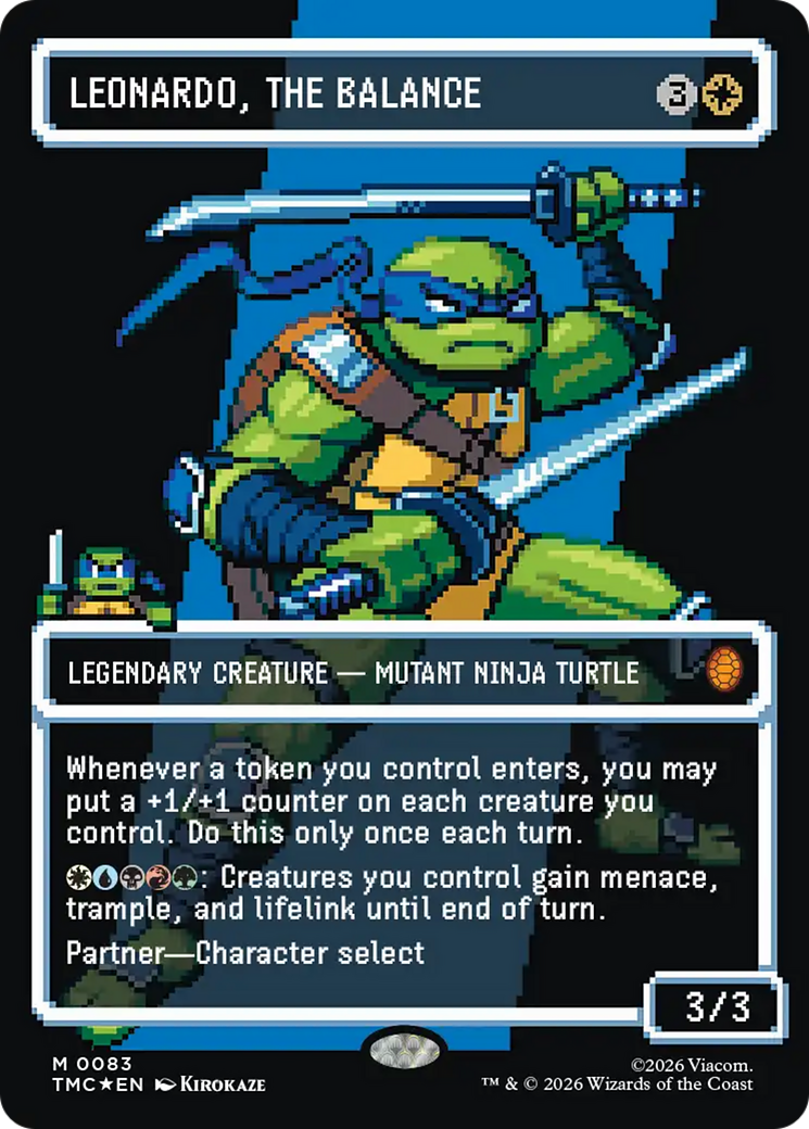 Leonardo, the Balance (0083) (Borderless) (Surge Foil) [Teenage Mutant Ninja Turtles Commander] | Chromatic Games