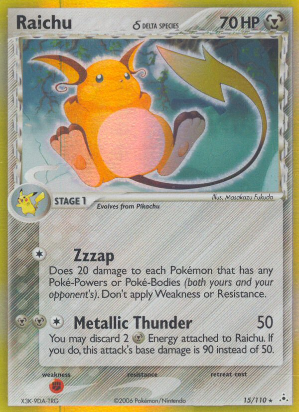 Raichu (15/110) (Delta Species) [EX: Holon Phantoms] | Chromatic Games