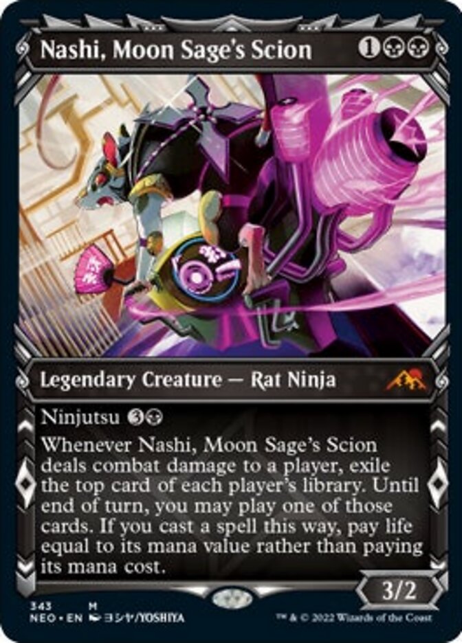 Nashi, Moon Sage's Scion (Showcase Ninja) [Kamigawa: Neon Dynasty] | Chromatic Games