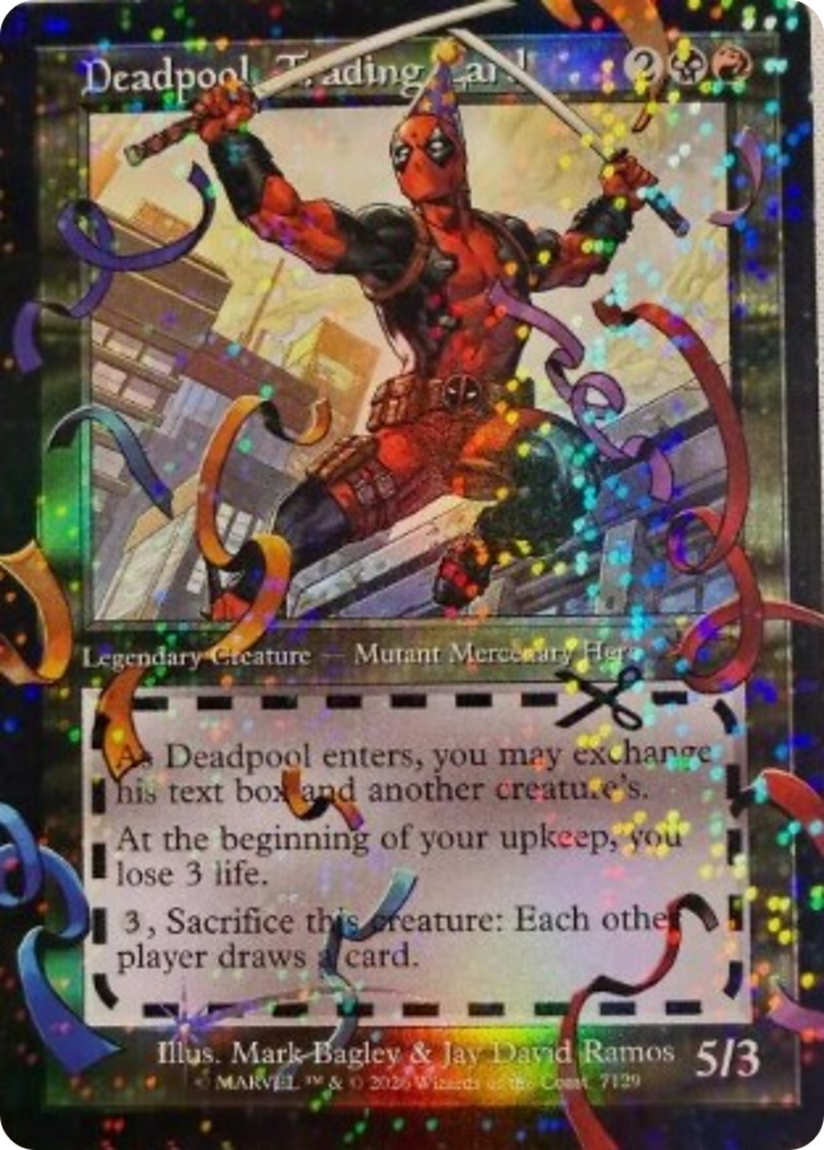 Deadpool, Trading Card (7129) (Pool Party Foil) [Secret Lair Drop Series] | Chromatic Games