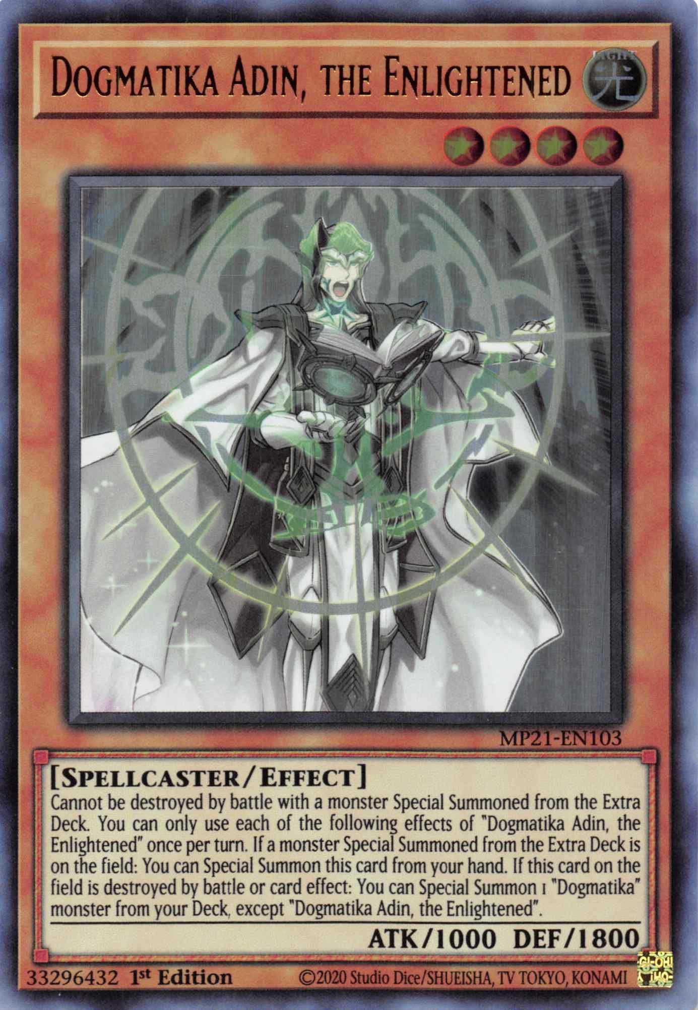 Dogmatika Adin, the Enlightened [MP21-EN103] Ultra Rare | Chromatic Games