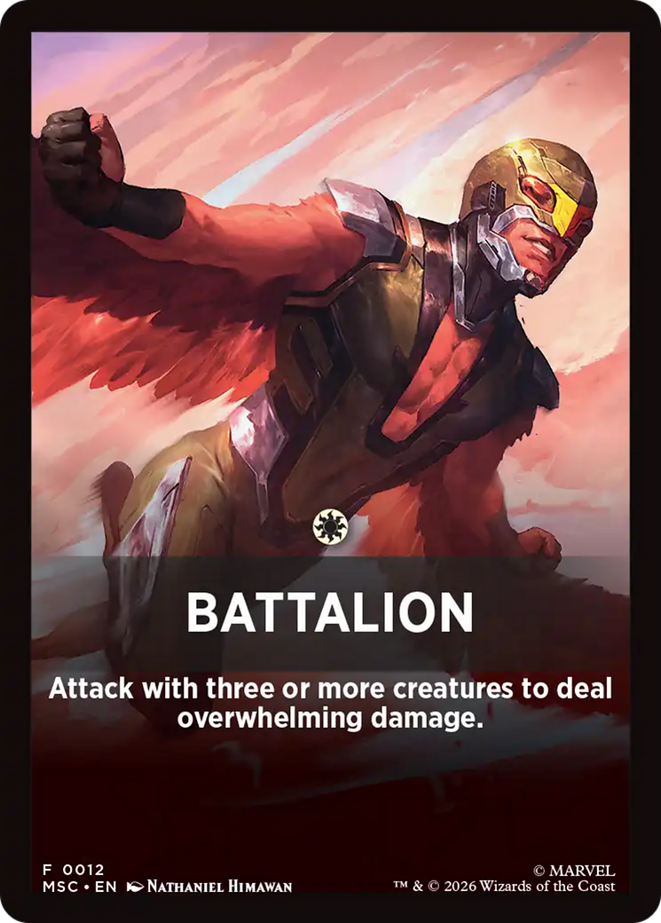 Battalion Theme Card [Marvel Super Heroes Commander] | Chromatic Games