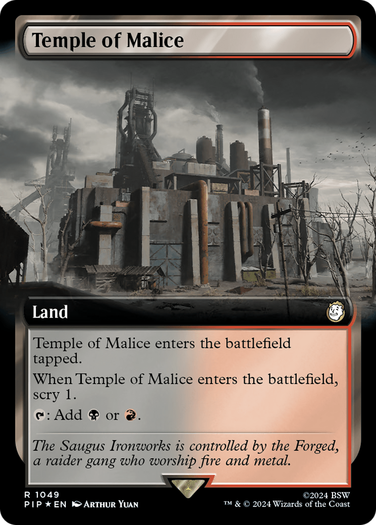 Temple of Malice (Extended Art) (Surge Foil) [Fallout] | Chromatic Games