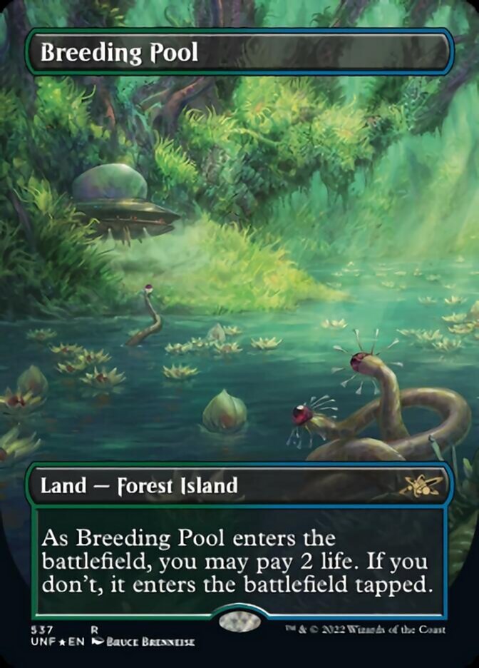 Breeding Pool (Borderless) (Galaxy Foil) [Unfinity] | Chromatic Games