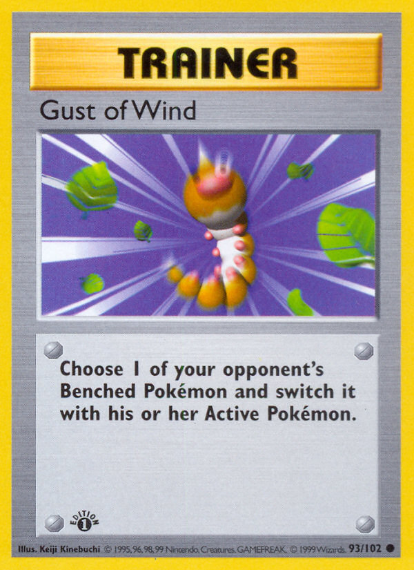 Gust of Wind (93/102) (Shadowless) [Base Set 1st Edition] | Chromatic Games