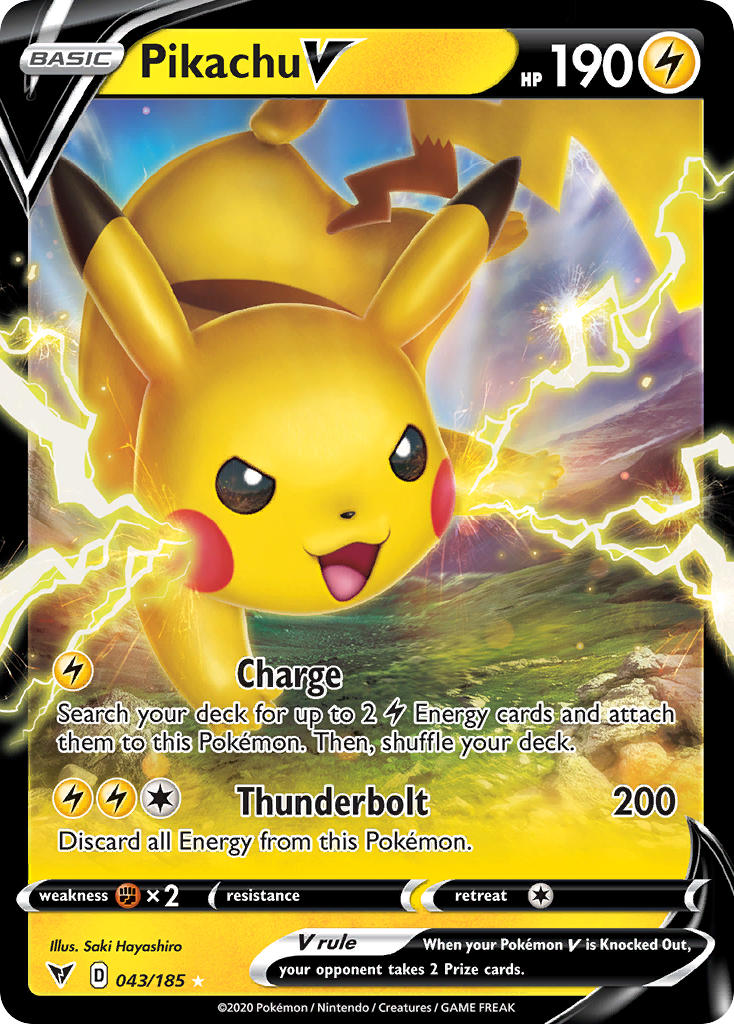 Pikachu V (043/185) [Sword & Shield: Vivid Voltage] | Chromatic Games