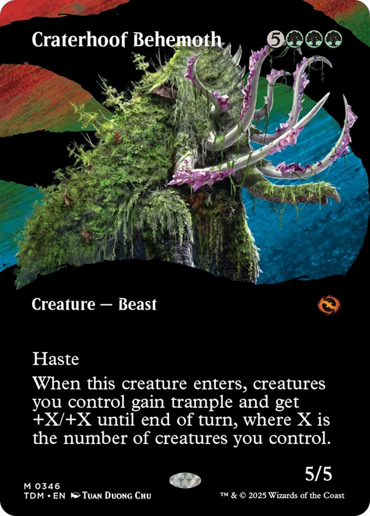 Craterhoof Behemoth (Borderless) [Tarkir: Dragonstorm] | Chromatic Games