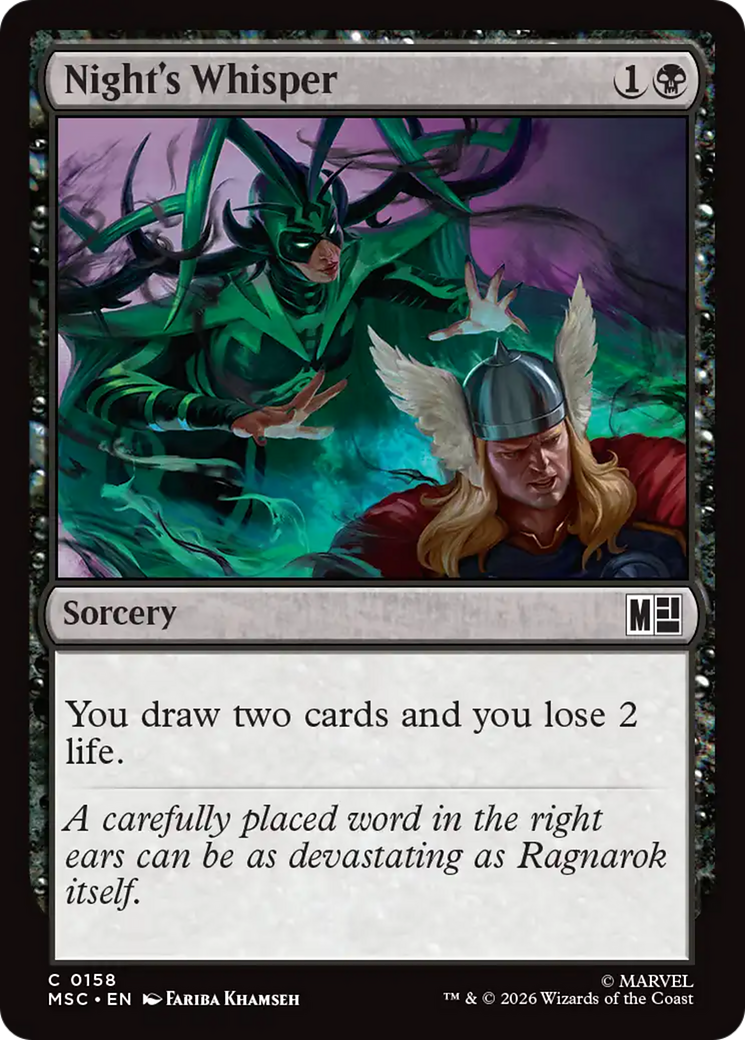 Night's Whisper (Surge Foil) [Marvel Super Heroes Commander] | Chromatic Games