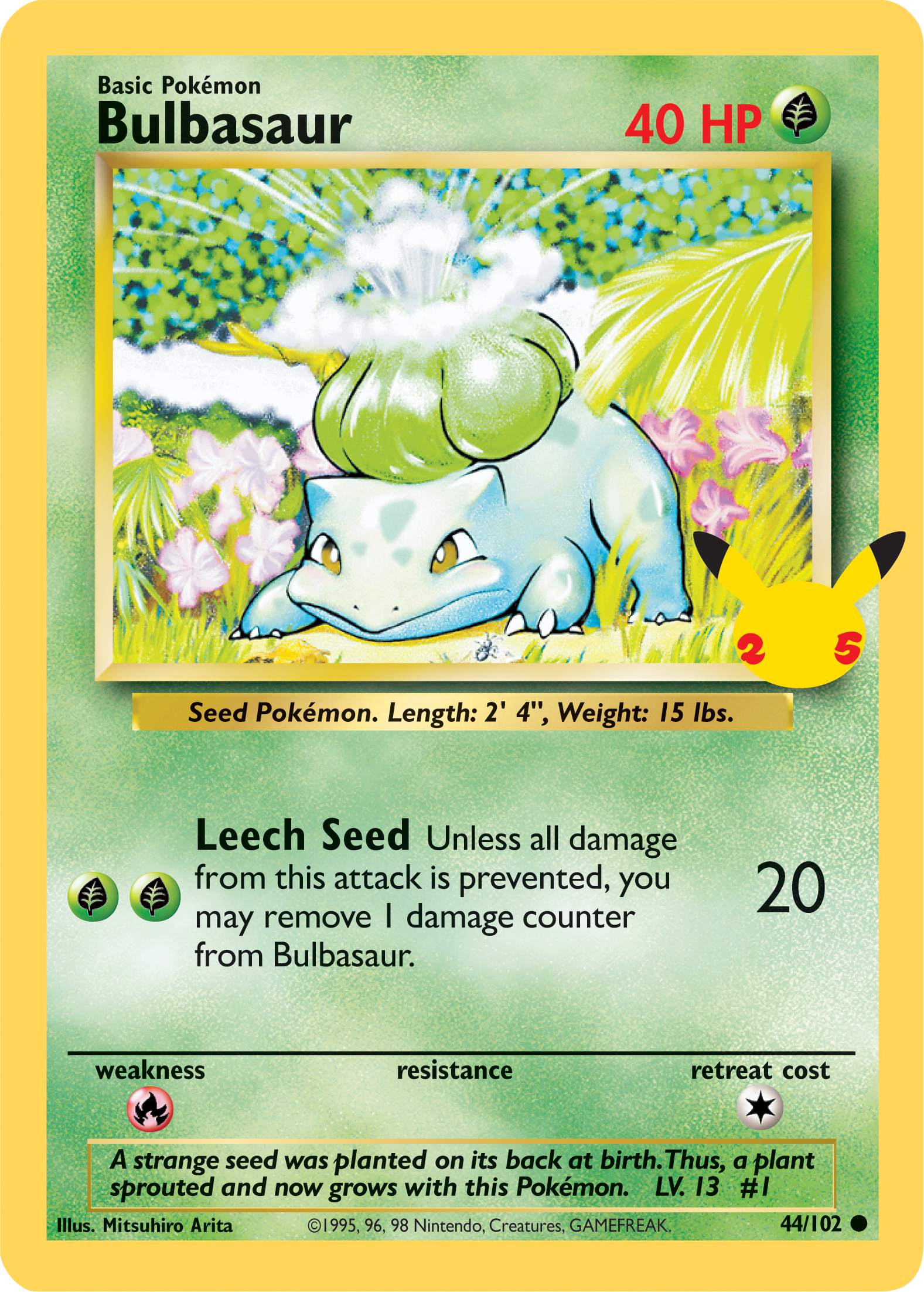 Bulbasaur (44/102) (Jumbo Card) [First Partner Pack] | Chromatic Games