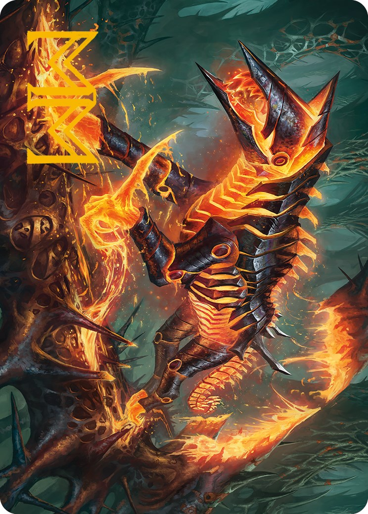 Kuldotha Cackler Art Card (Gold-Stamped Signature) [Phyrexia: All Will Be One Art Series] | Chromatic Games