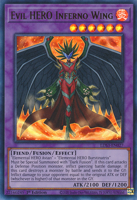 Evil HERO Inferno Wing [LDS3-EN027] Ultra Rare | Chromatic Games