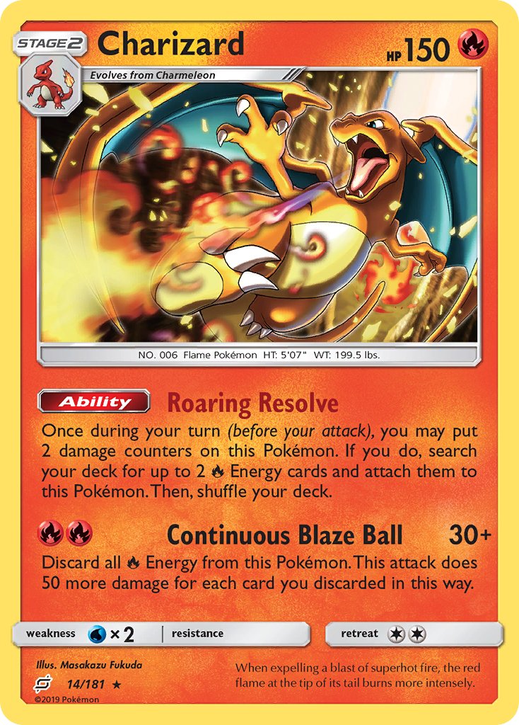 Charizard (14/181) (Theme Deck Exclusive) [Sun & Moon: Team Up] | Chromatic Games