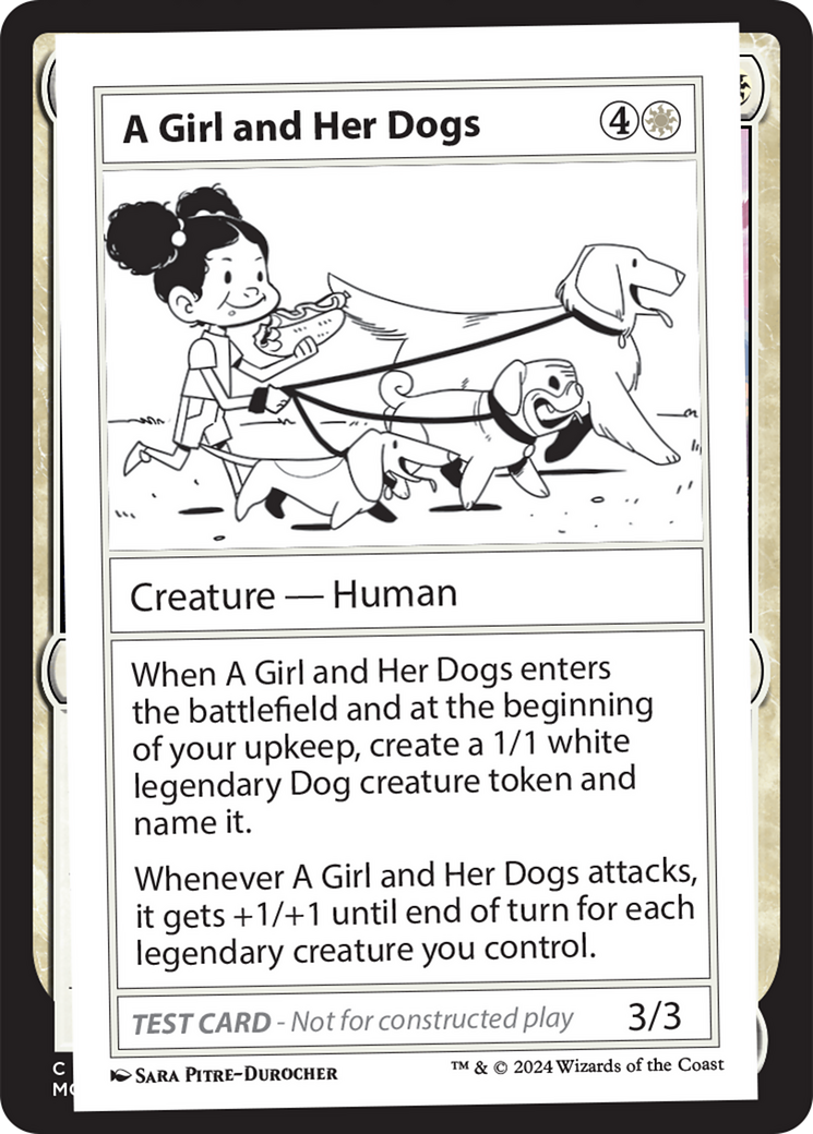 A Girl and Her Dogs [Mystery Booster 2 Playtest Cards] | Chromatic Games