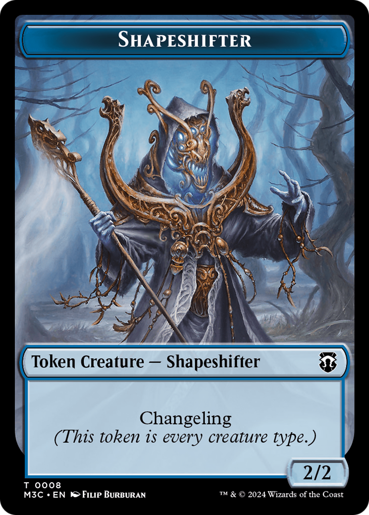 Beast (0010) // Shapeshifter (0008) Double-Sided Token [Modern Horizons 3 Commander Tokens] | Chromatic Games