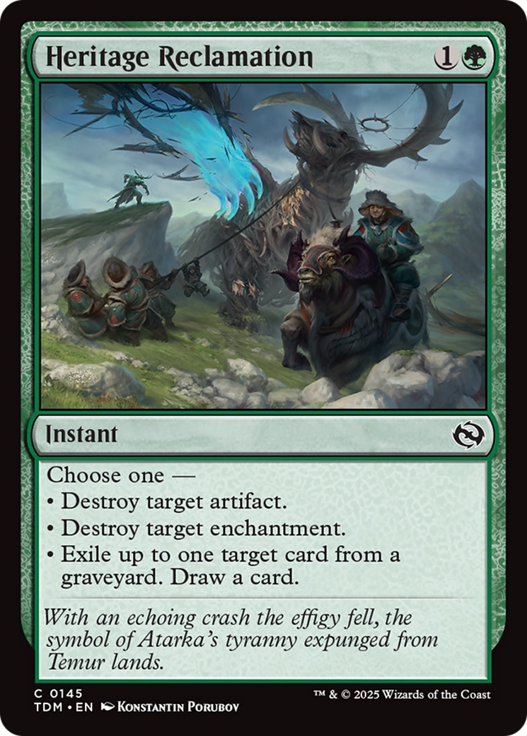 Heritage Reclamation [Tarkir: Dragonstorm] | Chromatic Games