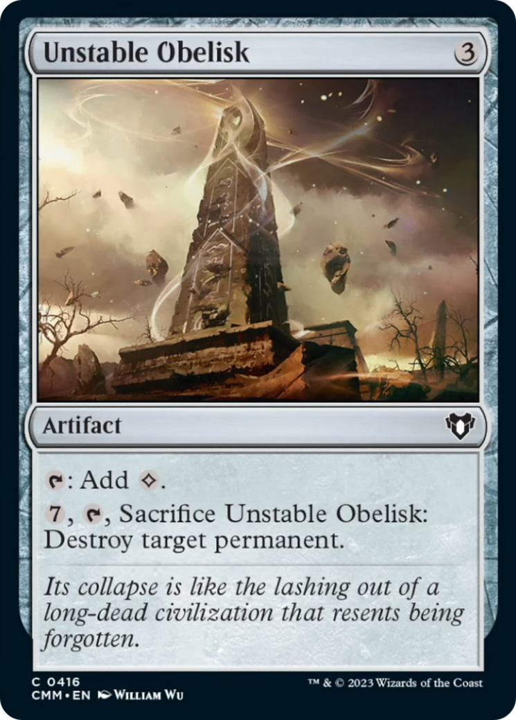 Unstable Obelisk [Commander Masters] | Chromatic Games