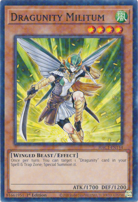 Dragunity Militum (Duel Terminal) [HAC1-EN154] Common | Chromatic Games