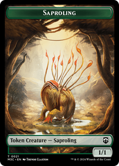 Tarmogoyf // Saproling Double-Sided Token [Modern Horizons 3 Commander Tokens] | Chromatic Games