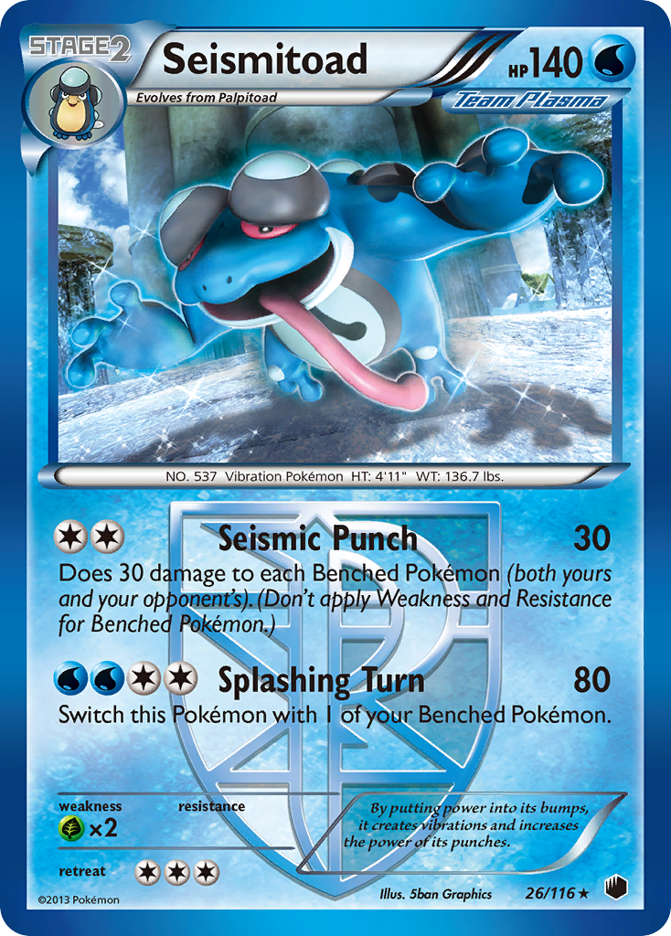 Seismitoad (26/116) [Black & White: Plasma Freeze] | Chromatic Games