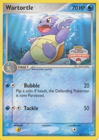 Wartortle (42/100) (States Championship Promo) [EX: Crystal Guardians] | Chromatic Games