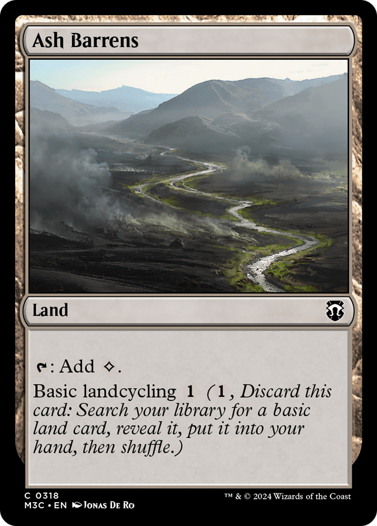 Ash Barrens (Ripple Foil) [Modern Horizons 3 Commander] | Chromatic Games