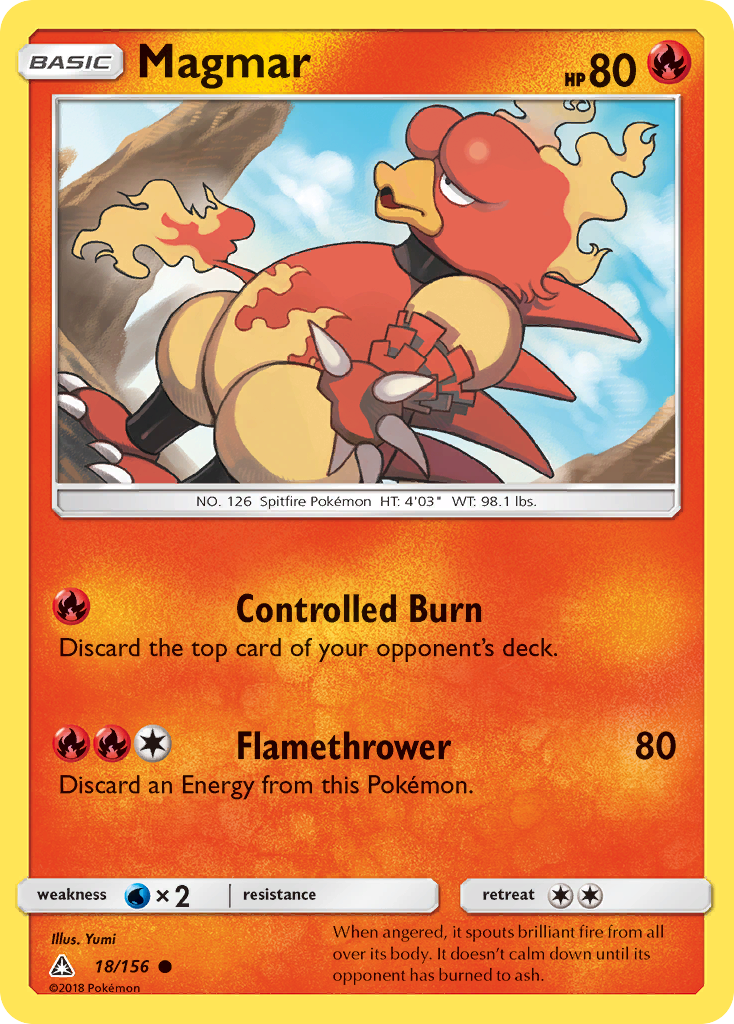 Magmar (18/156) [Sun & Moon: Ultra Prism] | Chromatic Games