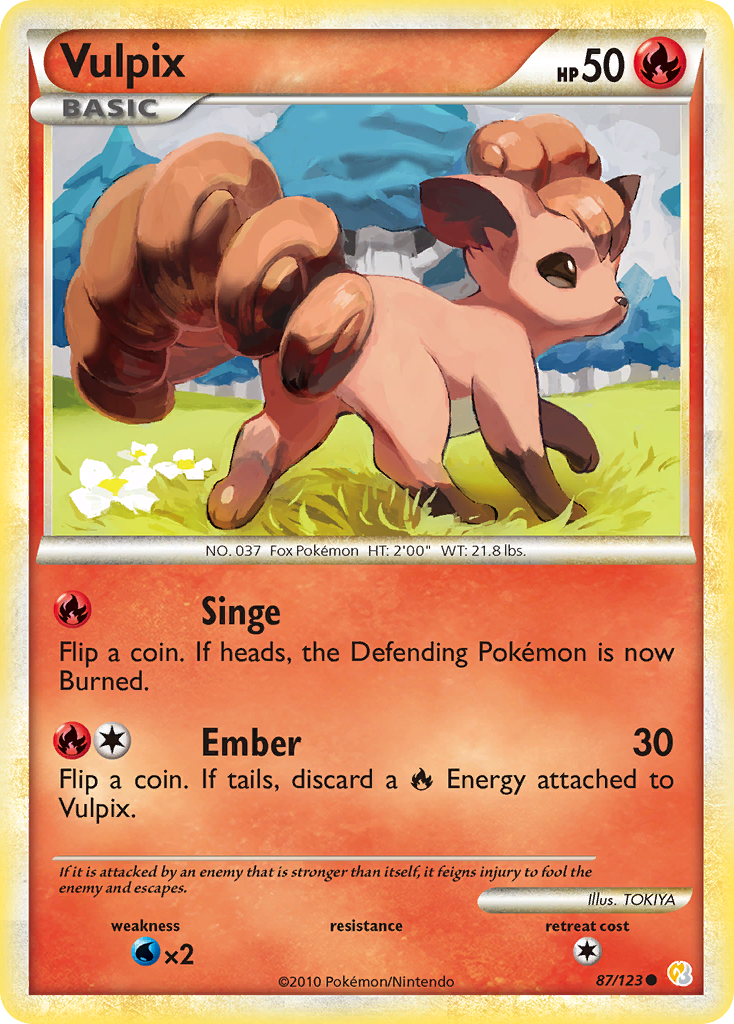 Vulpix (87/123) [HeartGold & SoulSilver: Base Set] | Chromatic Games