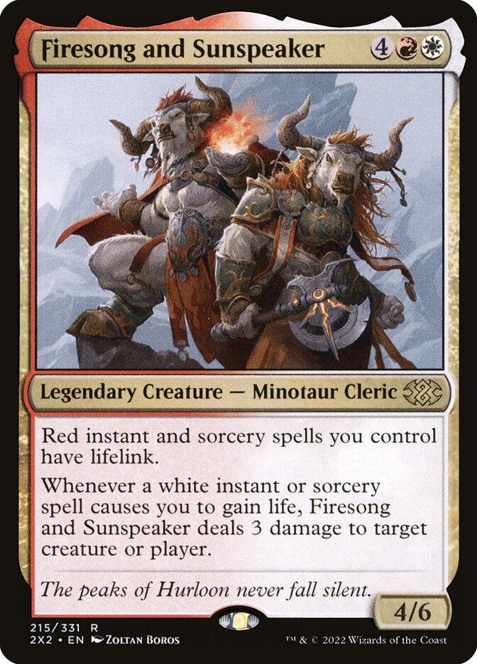 Firesong and Sunspeaker 215/331 (Double Masters 2022)  - Foil | Chromatic Games